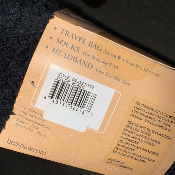 BearPaw Black Plush Accessory Set - Picture 4 of 4